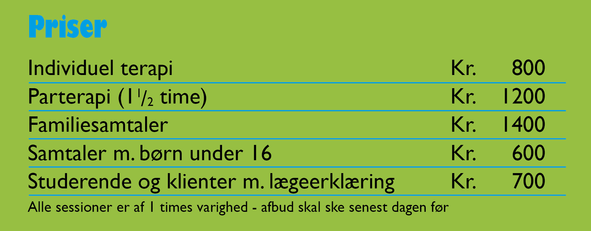 Prisliste Marianne schutt psykoterapeut